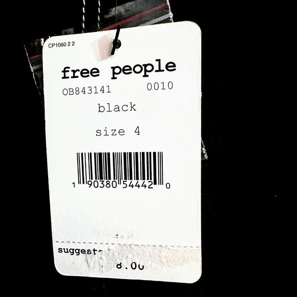 FREE PEOPLE Black London Town Overall Mini Dress Size 4 NWT - Picture 5 of 8